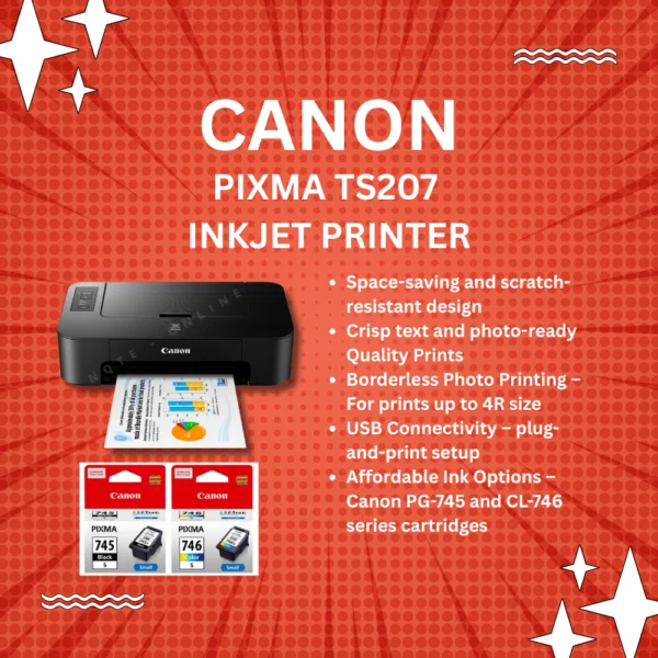 CANON PIXMA TS207 INKJET PRINTER