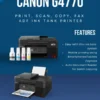 CANON PIXMA G4770 WIRELESS MEGATANK PRINTER