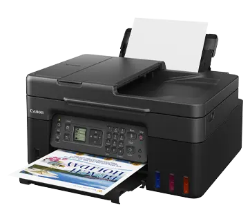 canon g4770 diagonal view no inks CANON PIXMA G4770 WIRELESS MEGATANK PRINTER